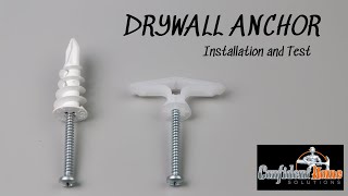 Drywall Anchor Install and Test Toggler Anchors [upl. by Ledoux]