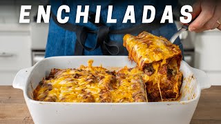 Very Good Tasting Enchiladas Shredded Beef with Red Sauce [upl. by Cayla]