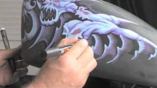 How Blacklining with Poscas brings Motorcycle Tank Painting to LIFE by Drew Brophy [upl. by Llednik]