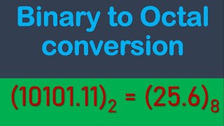 Binary to Octal [upl. by Paver]