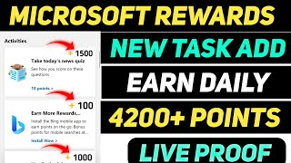 Microsoft Rewards New Task Added  Microsoft Rewards Earn Unlimited Points  Earning Guru [upl. by Rozele445]