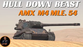 AMX M4 mle 54  Underrated  Hull Down Beast  WoT Blitz [upl. by Scevor521]