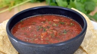 RESTAURANT STYLE MEXICAN SALSA  How To Make Basic Salsa  SyS [upl. by Arehc857]