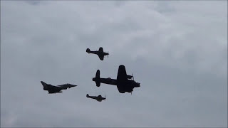 Lancaster Spitfire Hurricane Typhoon Fly Past 2016 [upl. by Sargent]