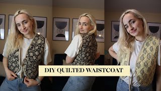 DIY Reversible Quilted Waistcoat  Im obsessed [upl. by Aseek336]