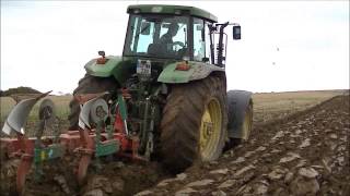 John Deere 7810 Ploughing [upl. by Kerge]