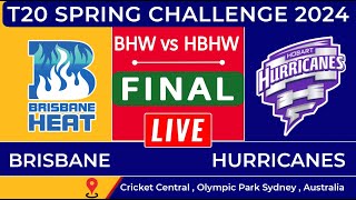 LIVE 🔴 Brisbane Heat Women Vs Hobart Hurricanes Women  Final  BHW vs HBHW Live Score [upl. by Saxena761]