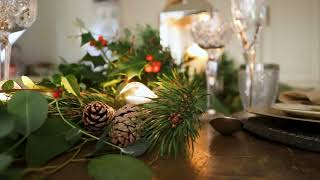 Foraged Natural Christmas decorations – setting your table for dinner [upl. by Auohc]