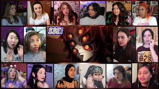 Demon Slayer Season 3 Episode 1 Girls Reaction Mashup  Swordsmith Village Arc Ep 1 [upl. by Alisun]