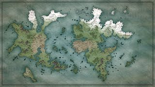 Epic fantasy map timelapse drawing Wonderdraft [upl. by Teiluj]