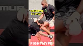 Jon Jones NEARLY FCKS UP Gable Steveson with KNEE TO THE FACE during UFC Training [upl. by Eitsyrk]