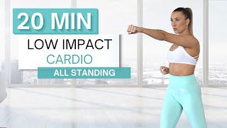 20 min LOW IMPACT CARDIO WORKOUT  All Standing  No Repeats [upl. by Ahtikal]