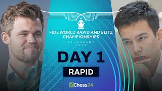 Magnus Nodirbek Duda amp 300 Players Battle It Out  FIDE World Rapid Championship 2023 Rds 15 [upl. by Ardnnaed]