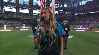 Ingrid Andress performs National Anthem at AllStar Game HR derby 2024 🇺🇸 [upl. by Thornie]