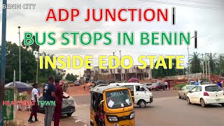 ADP junction  Bus stops in Benin  Inside Edo state [upl. by Enilhtak280]