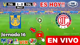 Tigres vs Toluca en vivo donde ver a que hora juega Tigres UANL vs Toluca Apertura 2024 Liga MX [upl. by Akvir]