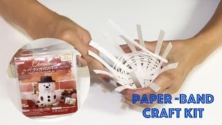 Daiso Japan Paperband Handicrafts Kit  Snowman [upl. by Ythomit]