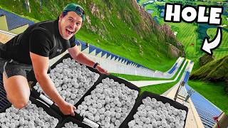 2000 Golf Balls Vs Olympic Ski Jump Can We Get A Hole In One [upl. by Salmon]