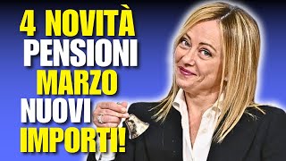 PENSIONI MARZO 2024 4 NOVITA E NUOVI IMPORTI [upl. by Oramug504]