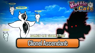 Battle Cats  Clionel Ascendant  Ramen Cat Spam Strategy [upl. by Hamil]