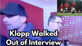 Jurgen Klopp storms out of interview after a defeat to Manchester United [upl. by Thay799]