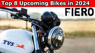 Top 8 Upcoming Bikes in 2024  All New Upcoming Bikes List  TVS  RE  Bajaj  Honda  Benelli [upl. by Ardnahcal622]