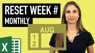 How to Reset Week Number Every Month in Excel  WEEKDAY amp WEEKNUM Functions Explained [upl. by Thurman764]