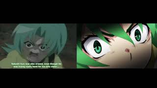 Higurashi no naku koro ni 2020 vs 2006 anime MionShion shakes ladder scene comparision [upl. by Bettencourt]