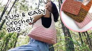 EASY Crochet Bag  Indepth Tutorial for Beginners [upl. by Navis]