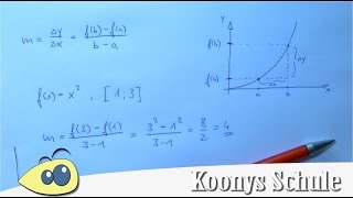 Mittlere Änderungsrate Erklärung und Beispiel  Sekante Sekantensteigung Abitur Mathe [upl. by Newbill]