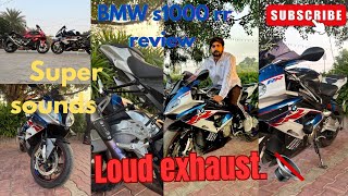 BMW s1000 rr 🤩 Review s1000 rr 🔇  loud exhaust sound guys full majaa aaya hrmonster motovlog [upl. by Pollock993]