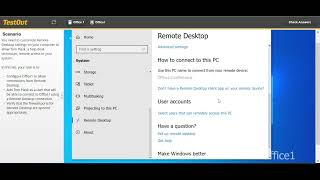 Allow Remote Desktop Connections 2 7 3 TestOut [upl. by Aicenad]