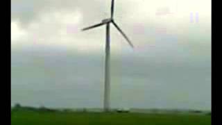 Nordtank Vestas wind system fail and crashes windmill explosion [upl. by Kelwin]