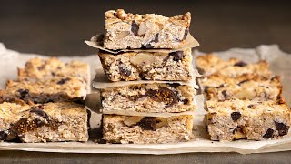 SoftBaked Oatmeal Breakfast Bars low sugar glutenfree vegan  Real Food Healthy Body [upl. by Lynch]