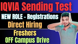 IQVIA Direct Test Hiring  OFF Campus Hiring  2022  2023  2024 Batch Hiring  Latest Fresher Jobs [upl. by Eisler521]