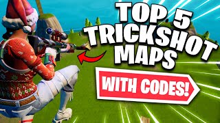 Top 5 BEST Fortnite Trickshot Maps with CODES 16 slow motion trickshots [upl. by Fagin]