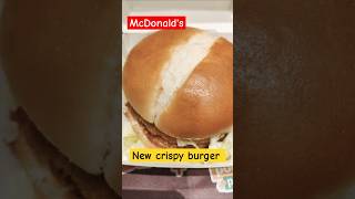 McDonalds new crispy veggie burger burger eating [upl. by Namlak257]