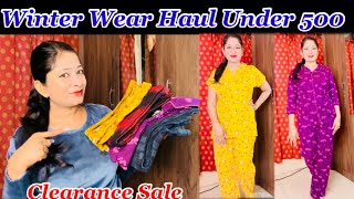 Clovia Winter Wear Haul Night Suits Under 500 Night Suit Haul Affordable Night Suit Meesho Haul [upl. by Gregg]