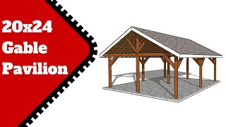 20x24 gable pavilion plans Video [upl. by Aehsel844]