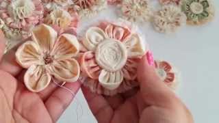 DIY How to Kanzashi flower [upl. by Eahs]