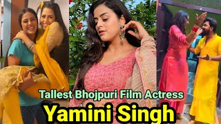 Yamini Singh  Tall Indian Actress  tall indian woman  yamini singh bio  tall bhojpuri actress [upl. by Russ]