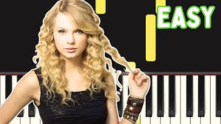 Taylor Swift  Love Story I Easy Piano Tutorial [upl. by Emee]