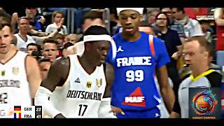 BASKETBALL FIGHT Evan Fournier vs Dennis Schröder  Germany VS France [upl. by Schweitzer]