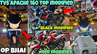 TVS Apache RTR 160 modification accessories  Apache 160 modified [upl. by Ellehsram]