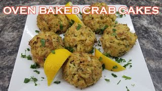 CRAB CAKES RECIPE  OVEN BAKED CRAB CAKES [upl. by Petrie]