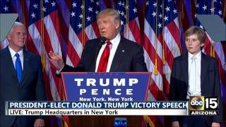 FULL PresidentElect Donald Trump Victory Speech  Election night 2016 [upl. by Vin]