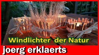 Windlichter aus Naturmaterial selber basteln Garten  Party und Hochzeit Deko Tutorial DIY [upl. by Rehpoitsirhc610]