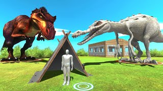 Evolved Spinosaurus Dinosaurs Attack My House  7 DAY survival With Dinosaurs [upl. by Adle78]