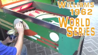 Repainting a Williams 1962 World Series Pitch amp Bat Arcade Machine By Hand  All Finished Up [upl. by Clite207]