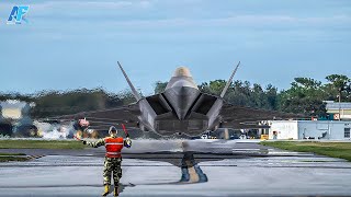 US F22 Pilot Daringly Flips 555 Million Jet After Takeoff [upl. by Aninaj]